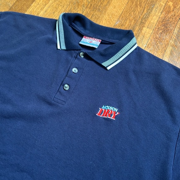 Vintage Molson Dry Beer Polo Shirt / XL / 90s - Picture 2 of 9